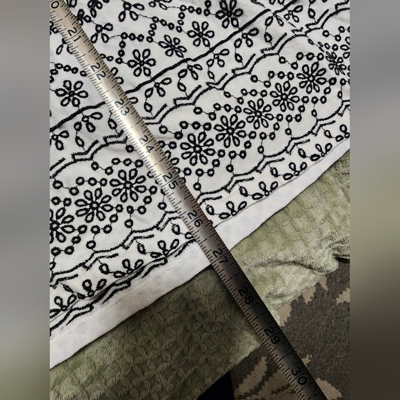 Maeve by Anthropologie Ivory Peplum Tank with Black Embroidery, EUC, Medium - Picture 11 of 11